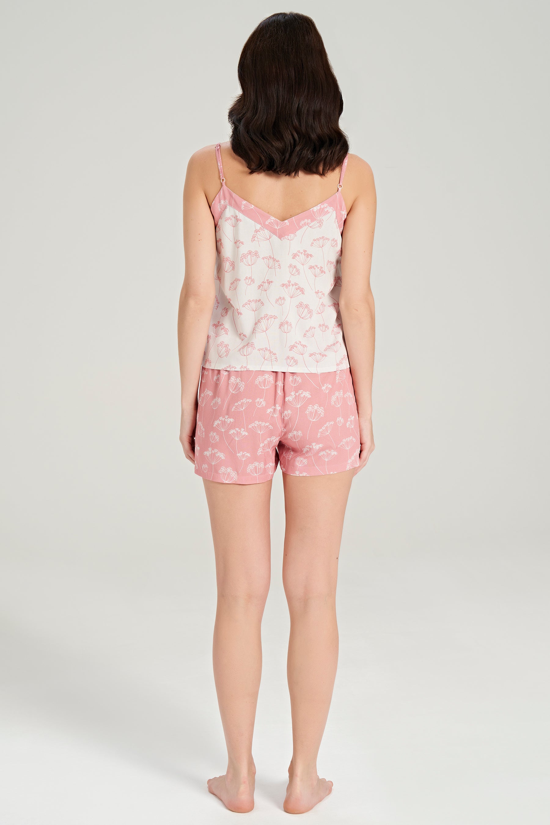 Shorts-Anzug Pyjama mit Blumenmuster