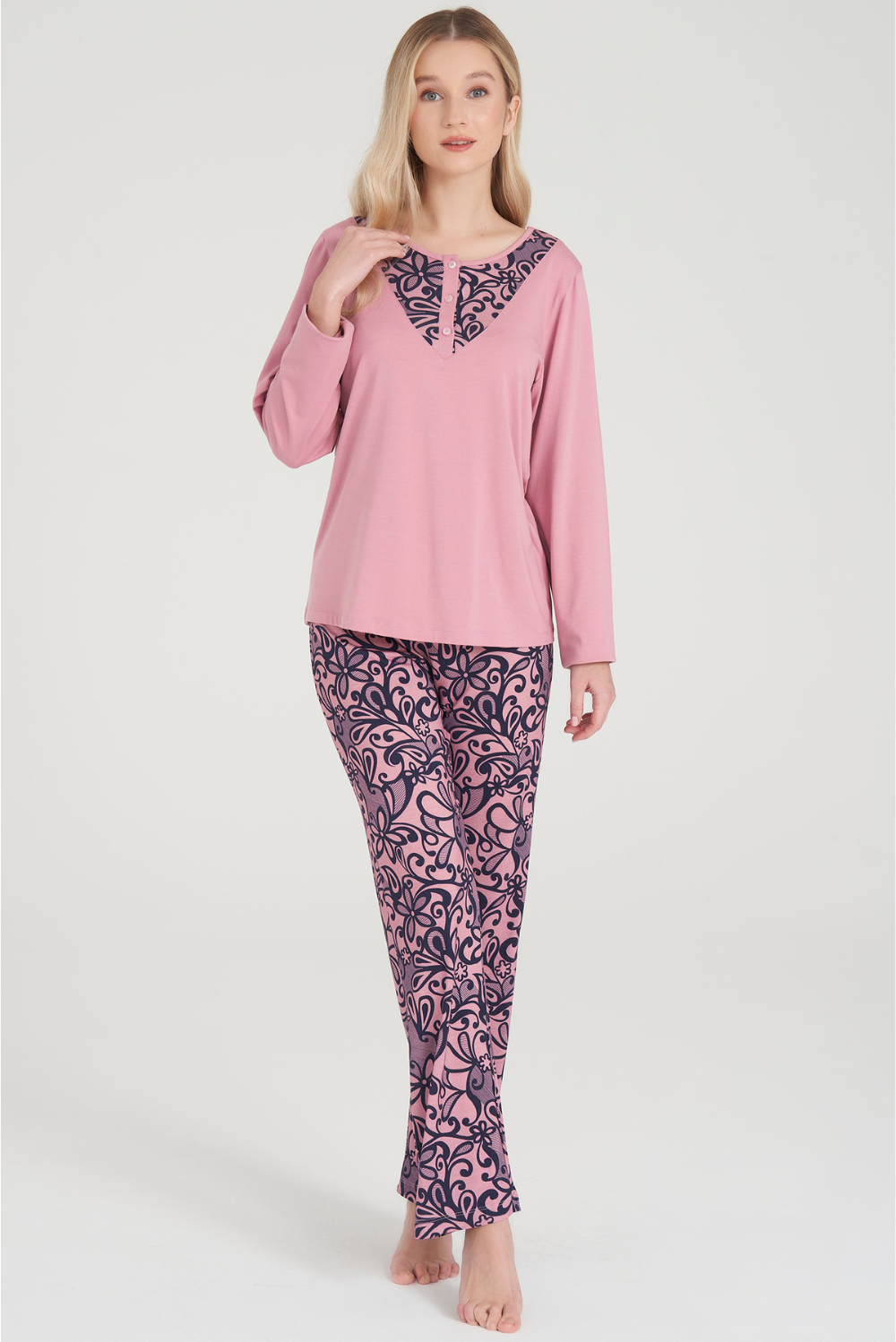 Pyjama-Set Langen Ärmeln