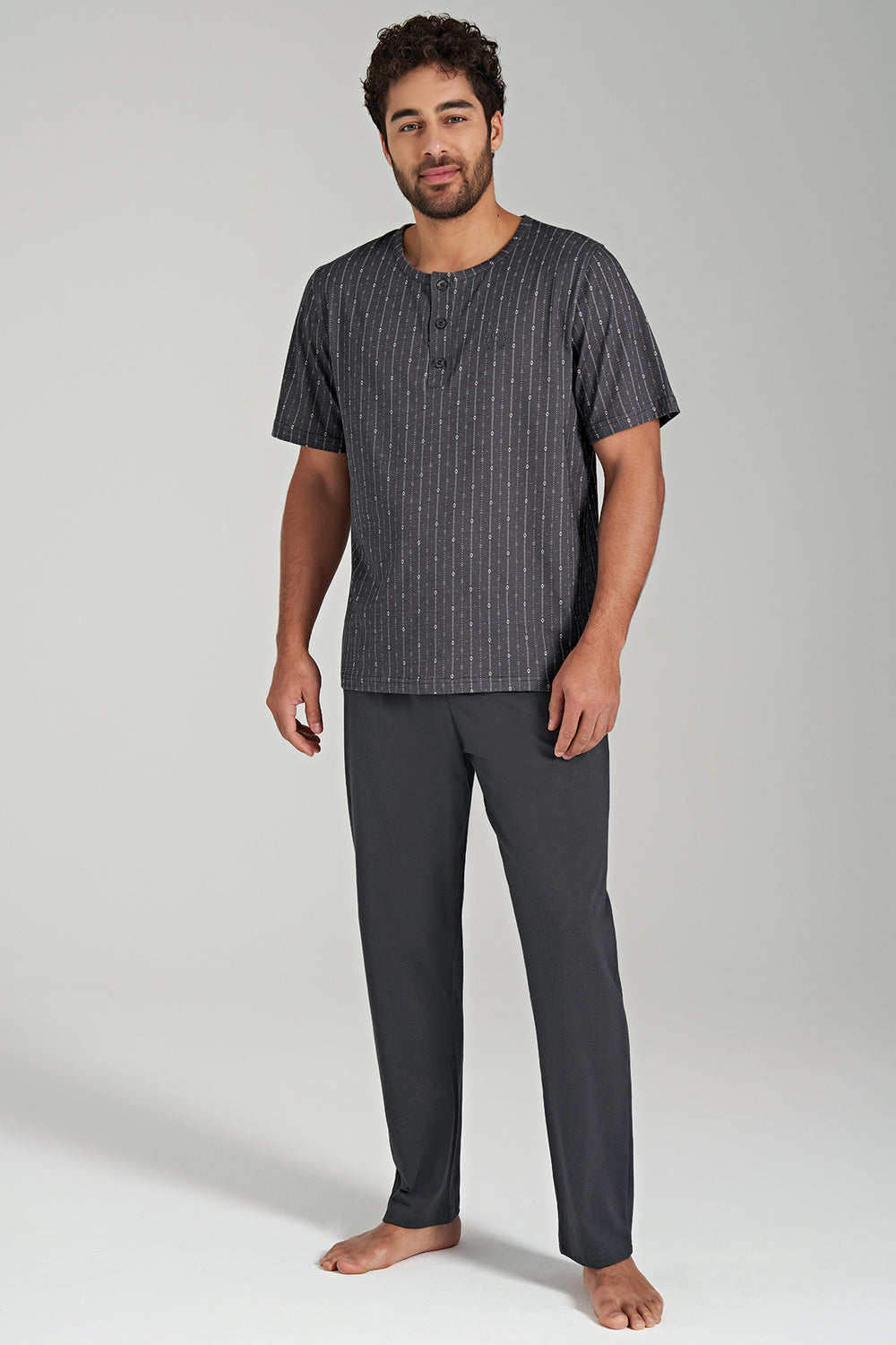 Herren Kurzarm Pyjama-Set