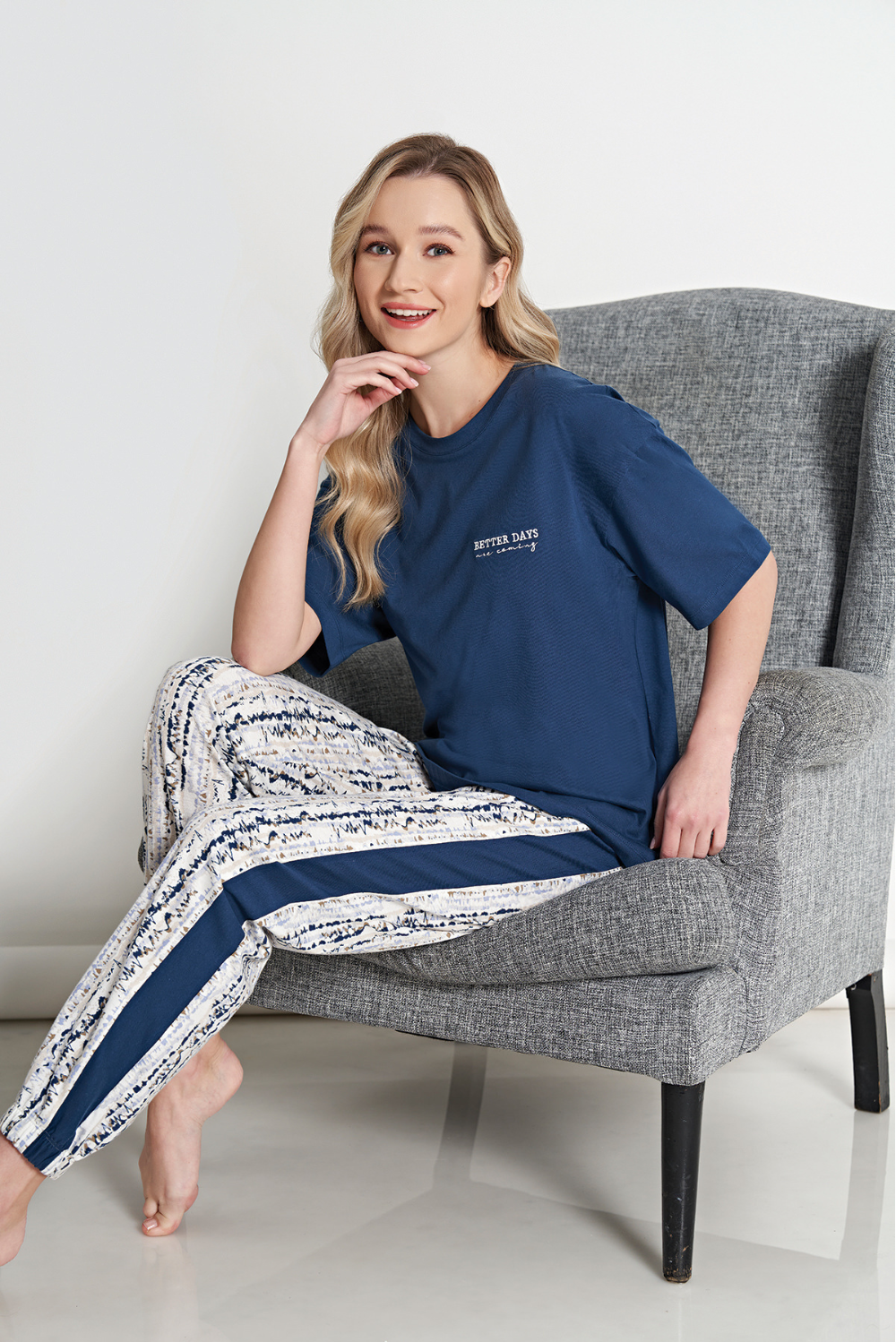 Ölgemälde-Gemustertes Pyjama-Set